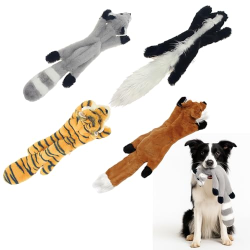 Juguetes de peluche para perros sin relleno 4 unidades