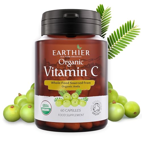 Organic Vitamin C Supplement Certified by Soil Association 60 Vegan Capsules