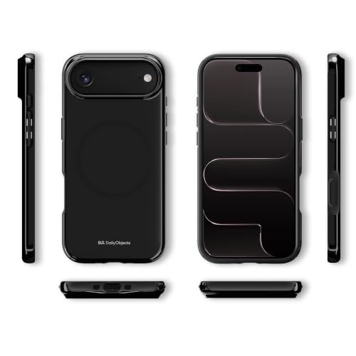 Image of DailyObjects Enamel Bumper MagSafe Case for iPhone Air Compatible with Mag-Safe Wireless Charging | Black Hybrid Magnetic Back Cover