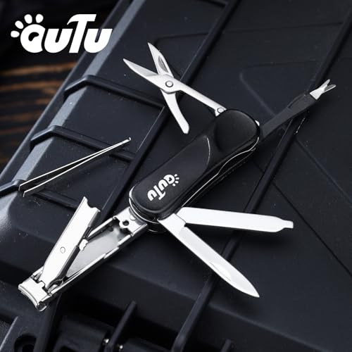 Coupe-ongles multifonction EDC avec ciseaux intégrés et outil 7 en 1 - 7