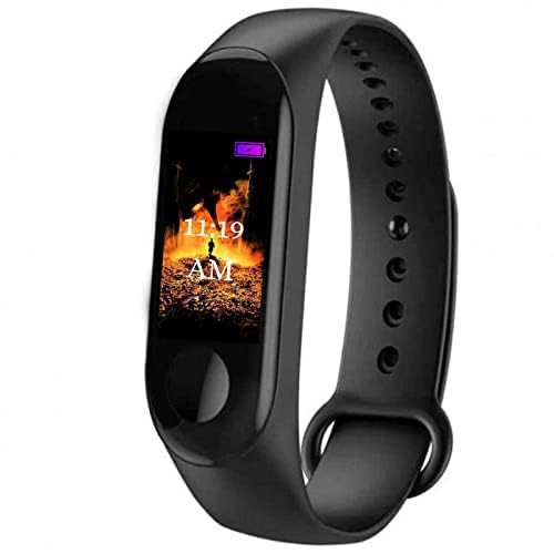 Image of Drumstone (𝐒𝐩𝐞𝐜𝐢𝐚𝐥 𝟏𝟓 𝐘𝐞𝐚𝐫𝐬 𝐖𝐚𝐫𝐫𝐚𝐧𝐭𝐲 M3 Smart Fitness Tracker - Activity Monitor with Heart Rate, Sleep Tracking, and Bluetooth Connectivity for Men and Women