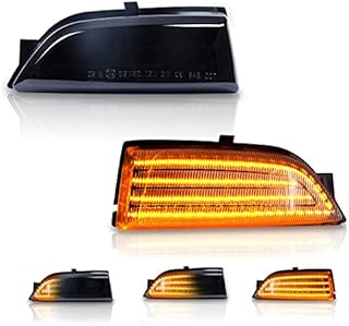 POPMOTORZ Sequential LED Mirror Turn Signal Light Smoked Lens 72LEDs Side Mirror Marker Lamps Compatible with Ranger T6 2012-2019 Raptor and Wildtrak, Everest U375 / UA 2015-2019 2PCS