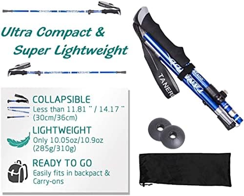 Outdoor Products Alloy Trekking Poles are Foldable Adjustable Very Suitable for Hiking Walking Backpacking and Snowshoeing Easy to Carry.