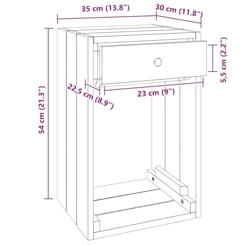 Table de chevet en bois de mahogany compacte pour optimiser le rangement des petits espaces