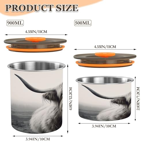 Contenedor hermético para café Blueangle de acero inoxidable 500 ml miniatura 2