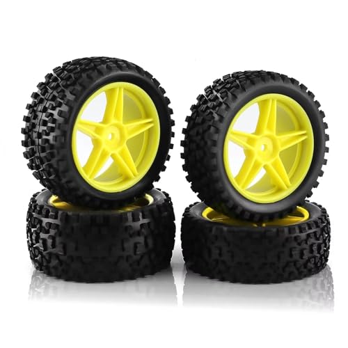 RC�J�[�^�C�� For Wltoys 144001 144010 124007 124017 For Tamiya For TT02B 1/10 1/12 1/14 RC�J�[ �I�t���[�h �o�M�[�p 87mm �^�C�� �z�C�[��(Yellow)