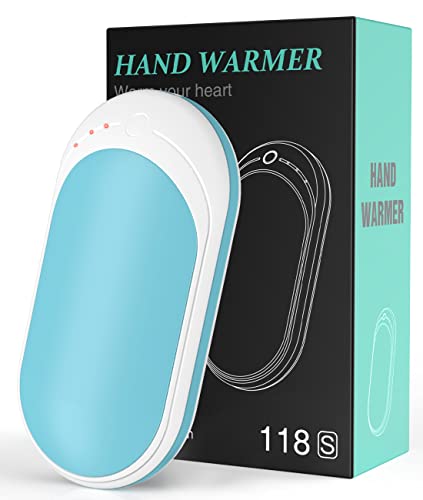Hand Warmers Rechargeable, 1-Pack Hand Warmer Reusable 5200mAh Electric Portable Pocket Warmer/Power Bank, Battery Operated Hand Heater Great for Outdoors, Camping, Golf, Warm Gift for Men Women Blue Hand Warmers Rechargeable, 1-Pack Hand Warmer Reusable 5200mAh Electric Portable Pocket Warmer/Power Bank, Battery Operated Hand Heater Great for Outdoors, Camping, Golf, Warm Gift for Men Women Blue