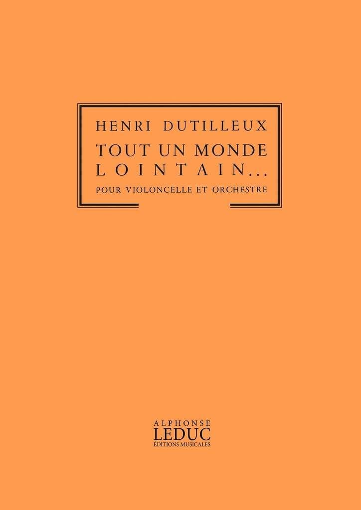 Tout un monde lointain pour violoncelle et orchestre partition d'orchestre