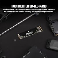 CORSAIR MP600 ELITE 4TB M.2 PCIe Gen4 x4 NVMe SSD – M.2 2280 – Bis zu 7.000MB/Sek. Sequentielles Lesen – High–Density 3D TLC NAND – Für Desktops und Laptops – Schwarz – Ansicht 5