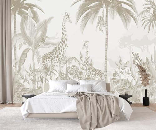 PYFFYP- Safari Wallpaper Tropical Jungle Mural for Nursery(Not Peel and