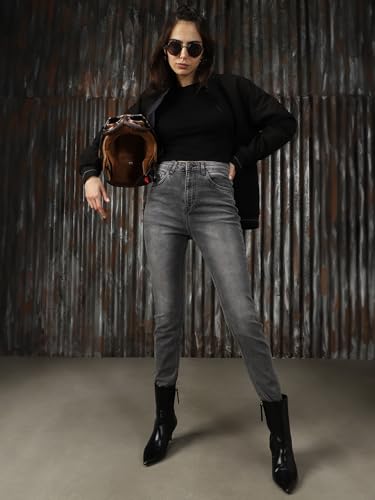 Image of High Star Women Cotton Washed Skinny Fit High-Rise Jeans