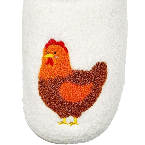 Image of Highland Cow Slippers for Women Plush Scottish Highland Cow Animal Slippers Warm Non Slip Home Indoor Slippers