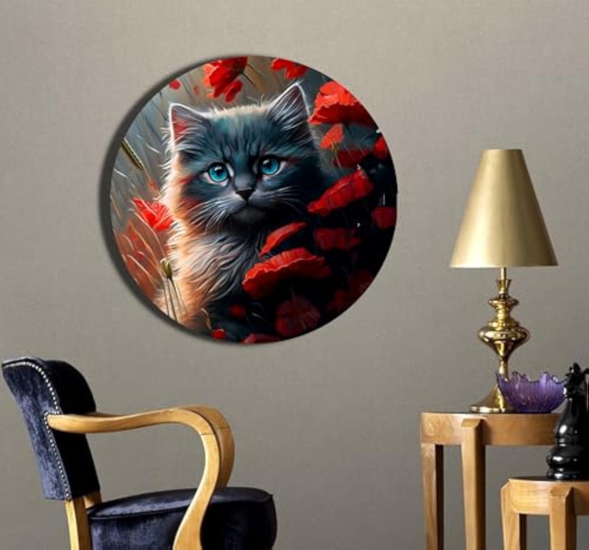 Kitty the Cat Decorative Ceramic Art Plate for Home Décor