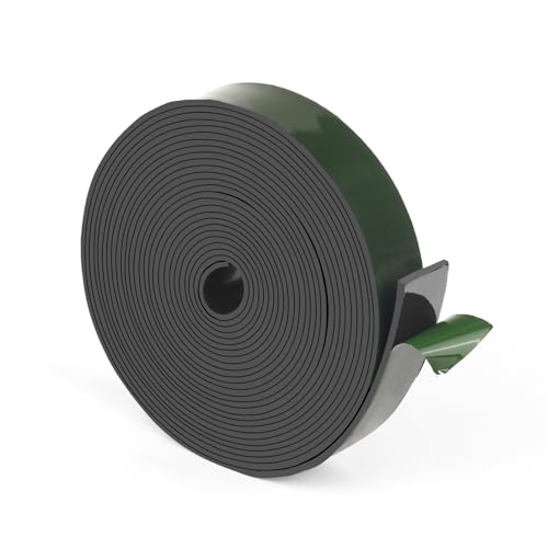 HooTown Adhesive Solid Rubber Strips, Self Neoprene Rubber Sheet Rolls Seal