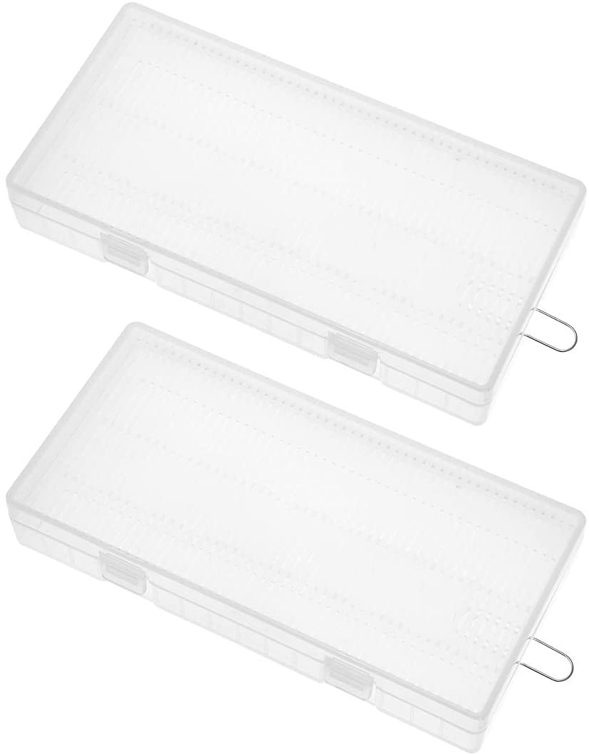XYWHPGV 2Pcs Battery Storage Case Holder Transparent for 8 x 18650 Batteries Capacity(ffb7a ad458 9108c 89519 1bf60 6e67e