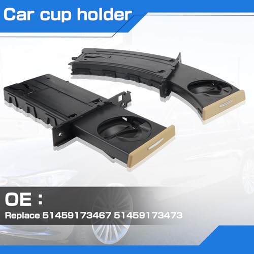 Portavasos retráctil compatible BMW Serie 3 E90-E93 negro miniatura 3