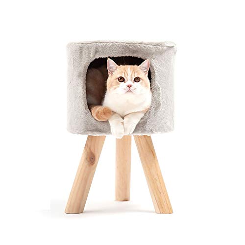 CWYSJ Lit de Chat en Forme de Tabouret for Chat en Forme de litière for Chat, Four Seasons ? Chaud Doux en Peluche Confortable Universal Villa Kennel