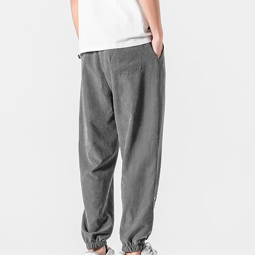 Man Pants for Men Fashion Casual Solid Stretch Waist Drawstring Trousers Outdoor Fashion Fall Baggy Joggers Sweatpant4