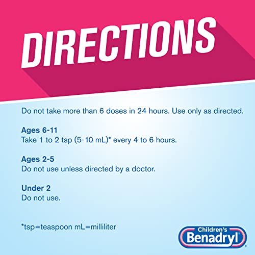 Children's Benadryl Allergy Liquid, 8 Fl. Oz (Pack Of 4) #TOP5