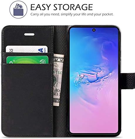 DN-Alive Galaxy S10 Lite Case, [Flip Case] [Wallet Case] [Case With Card Holder] [PU Leather] [Book] [Stand Cover] Phone Case For Samsung S10 Lite Phone Case, Samsung Galaxy S10 Lite Case (BLACK)