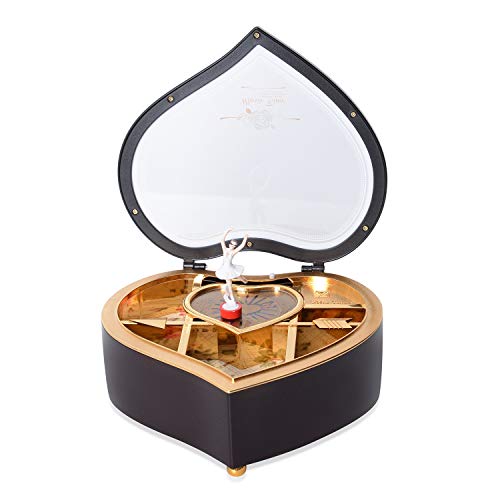 Shop LC Delivering Joy Brown Valentine Heart Shaped Rotating Dancer Ballerina Figurine Musical