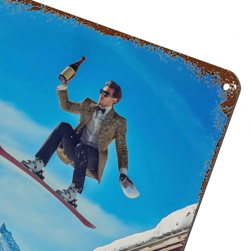 Affiche métal ski rétro : idée cadeau déco murale 20 x 30 cm - 6