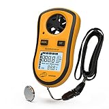 BENETECH Handheld Anemometer, Digital Wind Speed Meter Air Flow Meter, Air Flow Velocity Tester, Measuring Wind Speed Temperature and Wind Chill, Portable Wind Gauge for HAVC Drone Sailing Fishing