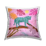Stupell Industries Patterned Leopard on Branch Outdoor Printed Pillow Design by Juliet Rose Philips