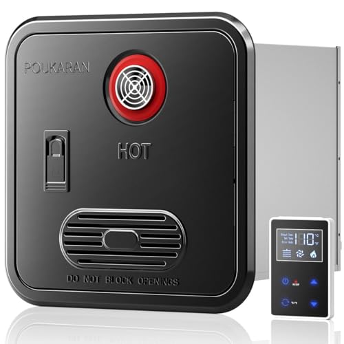 Top 10 Reviews of the Best Tankless Water Heater for Rv Use 6 Poukaran 65,000 BTU RV Tankless Water Heater, High Altitude Available, DC 12V CSA Certificated, with 15 x 15 inch Black Door, On Demand Instant Hot Water Heater, Compatible with all RVs