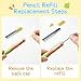 EpenGo Thick Mechanical Pencil for Kids, Smile Handwriting Pencil with Non-Slip Grip & 2.0mm HB Lead, Break-Resistant, 8 Pack Includes 96 Refills #2, Sharpener & Eraser