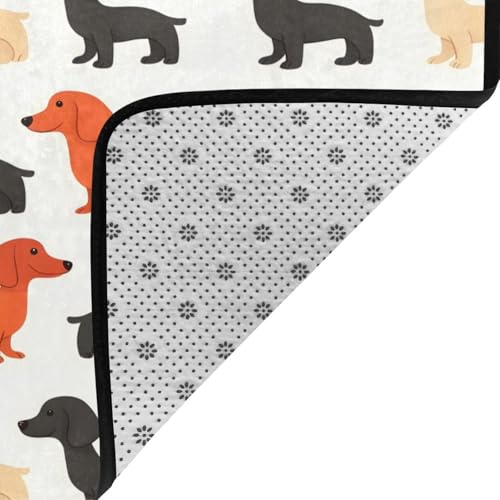 Tapis doux antidérapant teckel pour sécuriser et réchauffer votre sol - 5