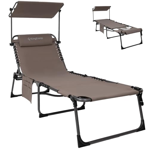KingCamp Tanning Chair with Canopy