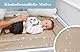 Wickelauflage Wickelunterlage aus Baumwolle 75x72 cm - Weich und waschbar Wickelunterlage für Babys Wickelmatte aus Stoff für Wickeltisch Wickelkommode oder Waschmaschine 75 x72 Beige mit Weiß Sternen