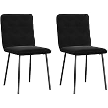 Modern Dining Chairs Set of 2, Black Velvet Upholstered Side Chairs with Sturdy Metal Legs for Kitchen, Dining Room, Restaurant, Comfortable Padded Seat for Home Decor and Daily Use
