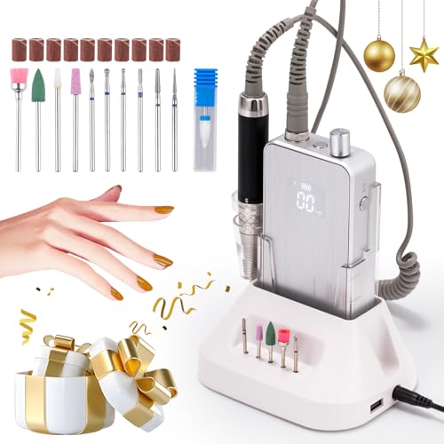 BAOSHISHAN Professional Electric Nail Drill Machine, Portable 35000RPM Rechargeable Cordless Efile...