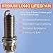 HiVehicle V7449 Laser Iridium Spark Plugs - Automotive Replacement Spark Plugs,OE Replace APP5325 PLFR5A-11 6240(6 Pack)