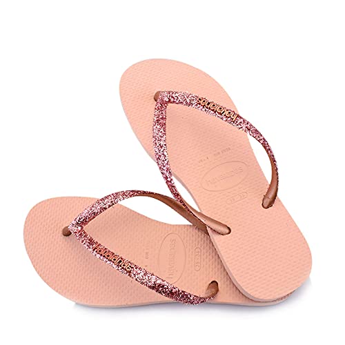 Chinelo Slim Glitter II, Havaianas, Feminino, Rosa Ballet/ Dourado Blush, 37/38