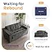 MAXYOYO Bean Bag Chair for Adults, Upholstered Floor Sofa with Armrests, Loveseat Boneless Couch with Tufted Cushion & Backrest, Sofa in A Box, Large Bean Bag Couch for Bedroom Living Room, Dark Gray