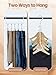HOUSE DAY Closet Organizers and Storage, 16 Pack, Space Saving Hangers White, Closet Organizer Space Saver 80%, Sturdy Plastic Magic Hangers for All Types of Clothes, College Dorm Room Essentials