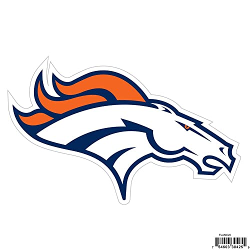 NFL Siskiyou Sports Fan Shop Denver Broncos Logo Magnets 8 inch sheet Team Color