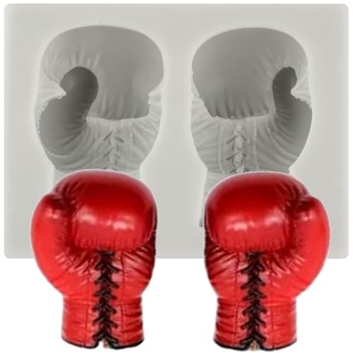 Sijiangmold Guantes de boxeo, marco de fotos, fondant, formas barrocas, florituras, marco para cupcakes, decoración de tartas, dulces, chocolate, goma, pasta de polímero