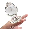 ScreaAss Glas Analplug Gross XXL 55Mm Dick Analstöpsel Mit Saugnapf Kristalldildo Klassische Transparente Glühbirne Buttplug Masturbation Vagina Massagegerät Für Männer Frauen Sexspielzeug,Gold #2