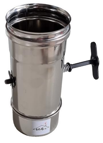 Valvola montata. UTILFER Canne Fumarie Manicotti Tubi Acciaio Inox Aisi 304 Cm 19X0, 5Mm CON VALVOLA MASCHIO - FEMMINA, 100