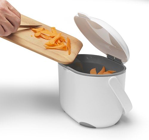 Addis 2.5 Litre Kitchen Compost Caddy, White/Grey