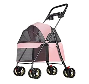 Gaojunan GAOJUNAN Wózek Dla Zwierząt Różowy 4 Koła