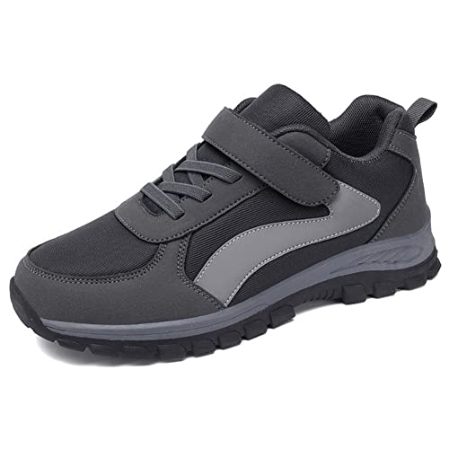 Image of LEADER SHOW Men's Comfortable Walking Shoes Non-Slip Safety Casual Sneakers for Elderly Strap Closure