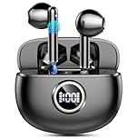 Wireless Earbuds, Bluetooth 5.3 Headphones in Ear 2025 Wireless Headphones with 4 ENC Mics Noise Cancelling Ear Buds, Deep Bass Stereo Sport Earphones 40H Playtime, IP7 Waterproof/LED Display/USB-C