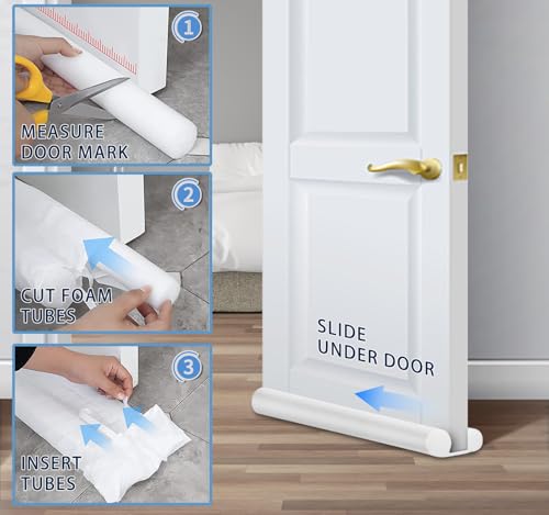 Image of MAXTID Under Door Draft Stopper Cold Air Blocker - Large Doors Seal Gap Bottom of Doors 36 inch Adjustable 30 inch 32 inch 34 inch Weather Stripping Blocker Interior Front Door Sweep Bedroom Must Have