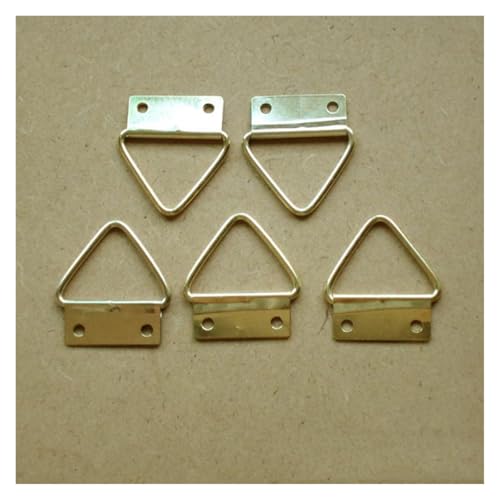 Image of CHATROOM 20pcs Triangle Double Hole Hanging Picture Frame Hardware Hook Home Decor Wall Mount Hanger Hook Ring Iron 3.2 X 2.85cm
