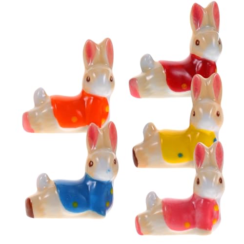TOPPERFUN 5個 可愛い動物デザイン箸置き 食卓用カトラリーレスト フォークスプーン兼用 キッチンアクセサリー 卓上装飾用